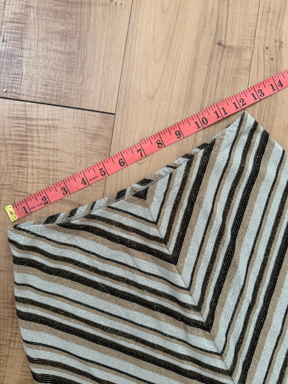 Sparkly Striped Earth-tones Chevron Skirt